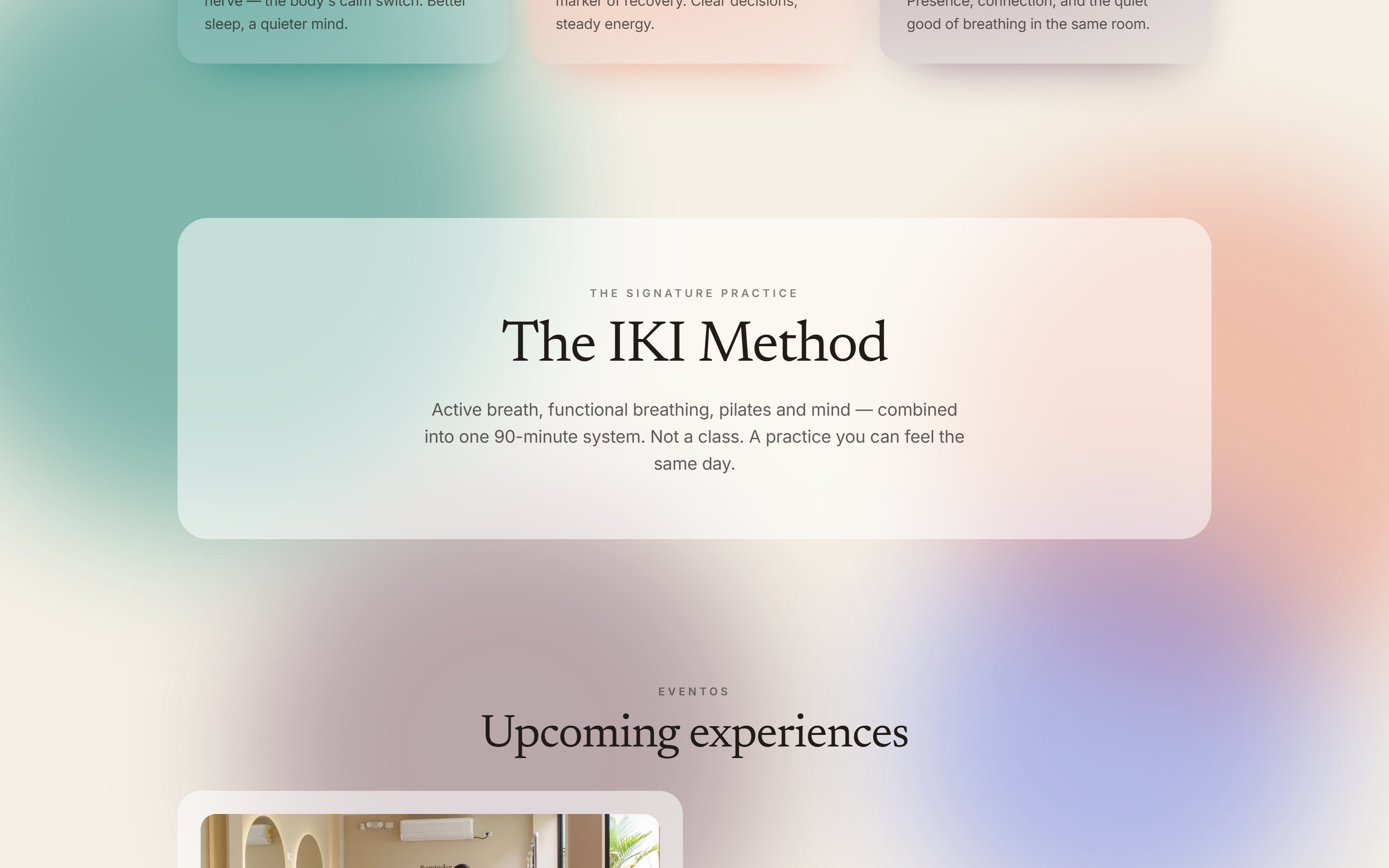 Sección The IKI Method en la home de IKI