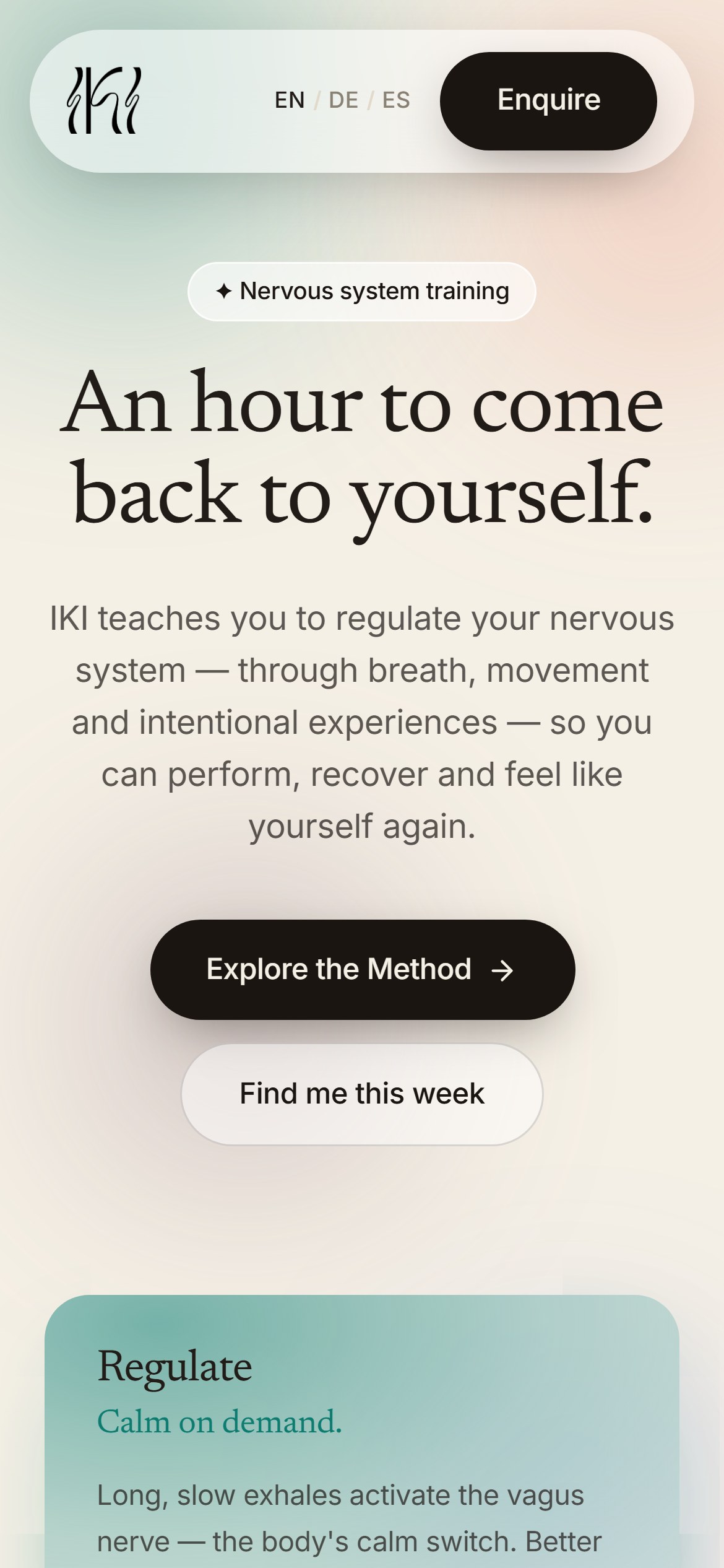 IKI en móvil: hero responsive